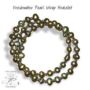 Freshwater Pearl Wire Wrap Bracelet